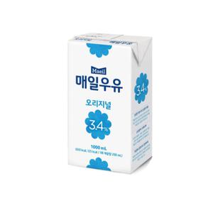 매일우유 3.4% 오리지널 멸균 흰우유 1000ml 6팩