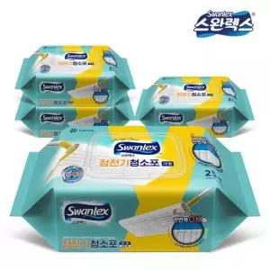 스완렉스 고평량 60gsm 정전기 청소포 대형 캡형) 25매 x 4팩