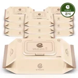 앙블랑 아기물티슈 70평량 세이프 베이지 캡형 72매X10팩 N-GC10