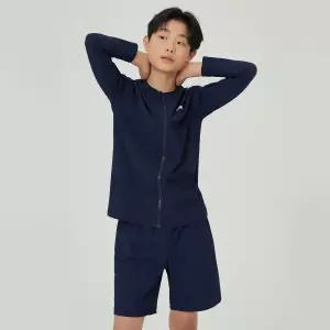 [아레나공식] 인스파이어 주니어 레저 집업 래쉬가드 세트 A4BB1BS82NVY