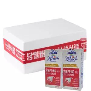 칸디아 휘핑크림 1000ml x 12개 동물성 생크림