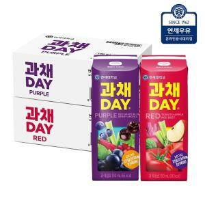 [연세우유] 과채데이 레드 24팩 + 퍼플 24팩 190ml (총48팩)_YS312+YS308