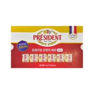 코스트코 PRESIDENT 무염 포션버터 10Gx100_냉장
