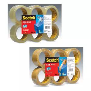 3M 스카치 포장용 박스테이프 6개입 3615-6 48mm/50m