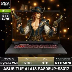 ASUS TUF AI 게이밍노트북 A18 FA808UP-S8017/RAM 32GB/SSD 3TB/WIN11/ +마우스증정