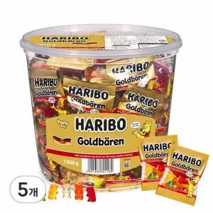하리보 간식 학교 골드베렌젤리 1kg 5개