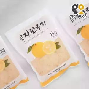 유자 단무지 10kg(1kgX10팩) 코우 대용량 업소용