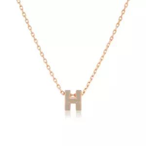 [에르메스](당일출고) 에르메스목걸이 미니팝아슈 POP-H MINI 마론글라쎄+로즈골드