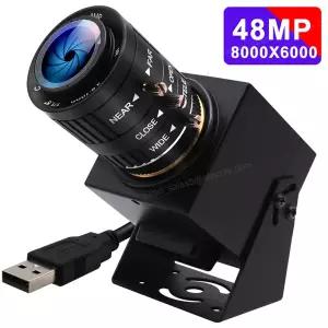 ELP 48MP USB 웹캠 8000x6000 4K 30FPS IMX586 UVC 미니 USB 카메라 현미경 이미지 수집용 3.6-10mm CS 줌