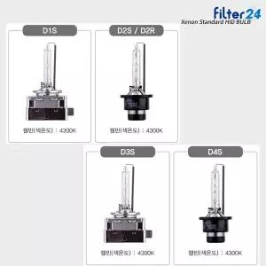 필립스 호환 제논 HID전조등 램프 D1S/D2S/D2R/D3S/D4S 35W 4300K [검사통과]