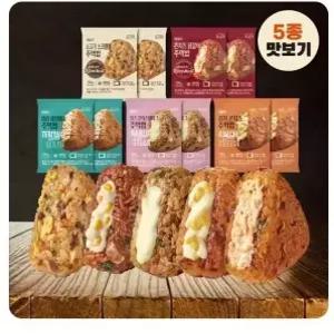 애슐리 주먹밥 5종 맛보기 10개입(김치2+참치2+갈릭2+소고기계란2+콘치즈닭갈비2)