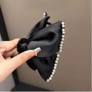 패션 리본 헤어 집게핀 여성 데일리 머리핀 헤어장식