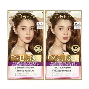 로레알파리 엑셀랑스 듀오크림 6.3 황금빛 밝은 갈색 2개