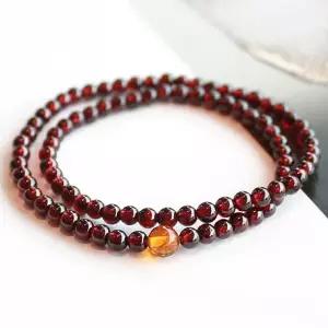 천연 가넷 4mm 두줄팔찌 BK28
