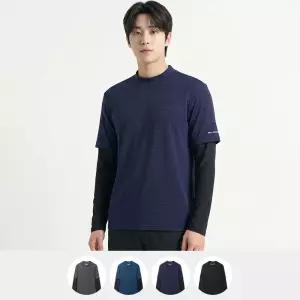 남성 냉감 쿨 반폴라 티셔츠 일체형 쿨토시 A26T212