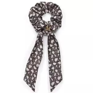 [막스마라] 로고 실크 스카프 머리끈 브라운 144337371