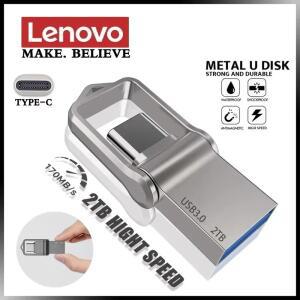 레노버 2TB 2 in 1 OTG USB-C 플래시 펜 드라이브 메탈 메모리 스틱 USB 3.0 플래시 디스크 1TB 512GB USB3