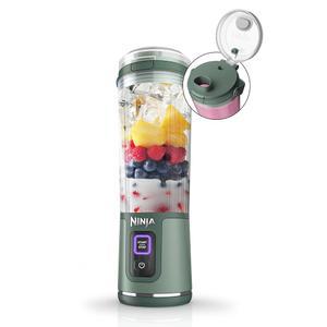 닌자 BC151EM 블래스트 휴대용 블렌더, 무선, 18온스. 용기, 쉐이크 & 스무디용 개인 BPA 프리, 누수 방지 뚜껑 시프 스파우트, USB-C 충전식, 식기세척기 안전 부품, 포레스트 그린
