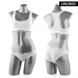 캘빈클라인 여성 브라렛 브라 팬티 세트 F3785B QD3588 WHITE