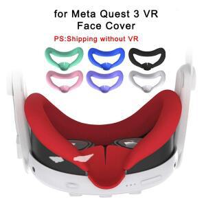 VR 페이스 커버 메타 퀘스트 3 실리콘 아이 마스크 땀 먼지 방지 교체 가능한 패드 악세서리