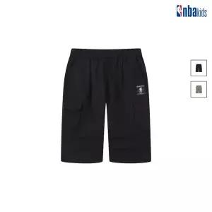 [NBA KIDS](천안아산점)블랙 팀 어센틱 면스판 카고 6부 팬츠 K262PT070P_BK(19)