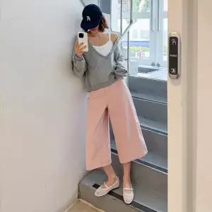 [메이블루]카치온 절개 버뮤다팬츠