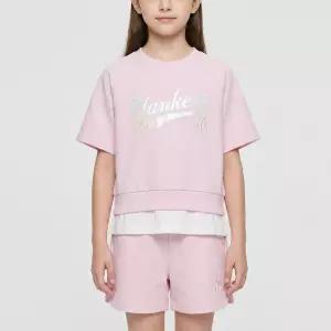 MLB 키즈 스트릿 베이직 레이어드 티셔츠세트(여아) 뉴욕양키스 L.PINK 7FS1B0663 50PKL