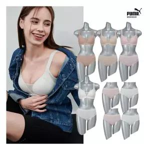 푸마바디웨어 푸마여성 노와이어 풀커버 몰드 속옷 12종세트브라4팬티8 1949129