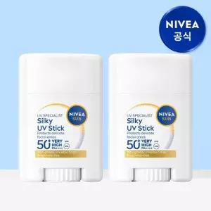 니베아 선 유브이 스페셜리스트 실키 유브이 스틱 15g 2개