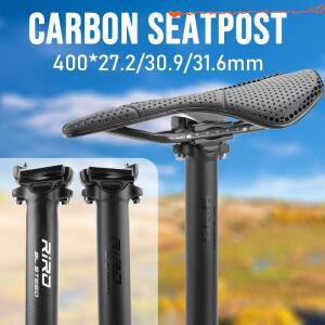 카본 시트포스트 27.2 30.9 31.6mm 산악 로드 자전거 파이버 400mm MTB 튜브용