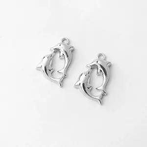 싼비즈 [8-160-06]써지컬스틸 펜던트 커플돌고래 12.2x19mm ,1개