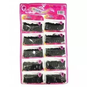 레인보우 1000 칼라 고무밴드(머리끈) 검정색 (10개입) 검정색