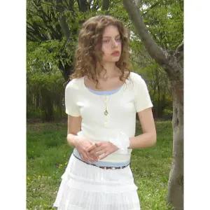 [후아유](김해점)Layered Henley Short-Sleeve T-shirt WHRAG2491F
