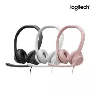 로지텍코리아 H390 USB 스테레오 헤드셋 컴퓨터 PC 노트북 블랙/화이트/핑크