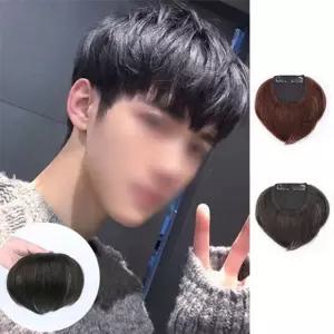 키밍 남자부분가발 앞머리 정수리 붙임머리 2컬러 M자 머리숱 부분가발