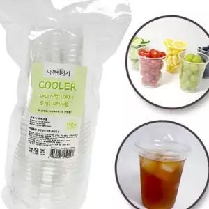 (올핀)14온스 아이스컵 뚜껑세트 10P 410ml 일회용 다용도 커피 음료수