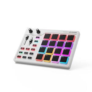 DONNER MIDI 패드 비트 메이커 머신 40개의 컨트롤러 드럼 머신 있는 2개의 화이트 STARRYPAD 소프트웨어 할당 16개의 코스가 프로덕션 노브 음악 패드 USB 가능한 페이더 프로페셔널