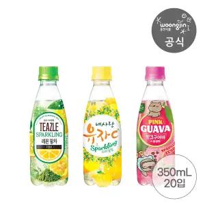 티즐 제로 레몬 말차 스파클링/내사랑유자C 스파클링/자연은 핑크구아바 스파클링 350mL 골라담기(3종 중 택2, 총 20개)