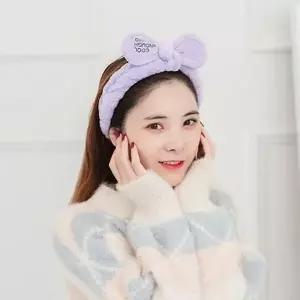 고품질 극세사 메이크업 세안 헤어밴드띠 머리 흘러내림 고정 세수머리띠 (WC0DA81)