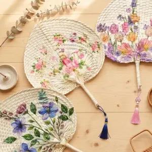 아트박스 오렌지몰 라탄 부채 냅킨아트 DIY 만들기 키트 5인