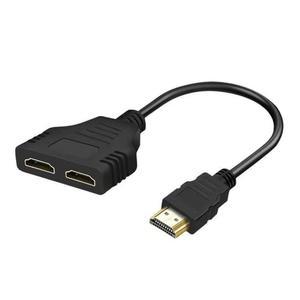 HDMI확장기 2웨이 HDMI SPLITTER 어댑터 4K UHD Y 커넥터에서 2 여성 커넥터로 노트북 디스플레이 스크린용 1개 0 2개 TV 듀얼 변환하는 남성 미러 모니터 케이블