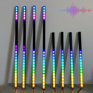 33cm50cm 음악 리듬 동기화 LED 라이트 바 키트 WS2812 RGB 주소 지정 가능 SP107E 블루투스 컨트롤러 DC5V