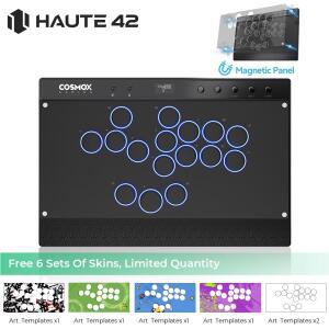 Haute42 C16 마그네틱 레버리스 히트박스 컨트롤러 아케이드 키보드 (PC/PS4/PS5/스위치 격투 게임용)
