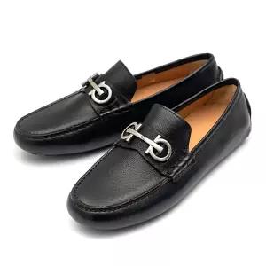 라프리마 [FERRAGAMO] 페라가모 남성 간치니 오너먼트 드라이버 슈즈 GRAZIOSO NERO 758351