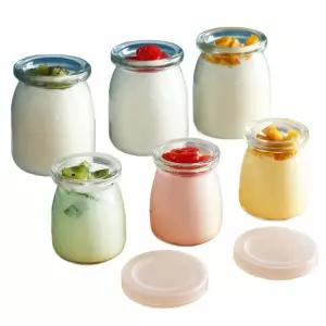 뚜껑 미니 200ml 10개 푸딩유리병 100ml 둥근