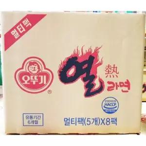 사리 열라면(오뚜기 멀티팩 진라면 라면묶 120g x5입 x8팩)