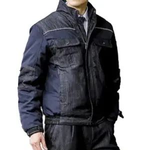 단체복 겨울작업복 블랙 데님 방한복 UNIBOSS 3205 추동복