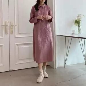 롱원피스 루즈핏 여성 밍키본딩 ha24424