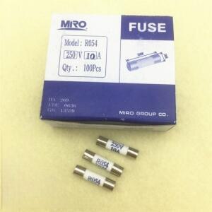 100PCS RO54 250V 1A 2A 3A 4A 5A 6A 8A 5x20mm 원통형 캡형 세라믹 퓨즈 터미널 블록용