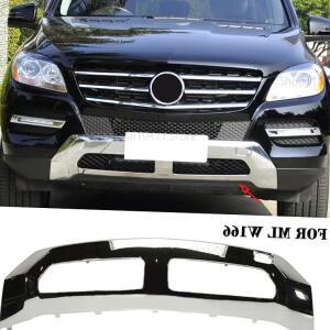 메르세데스 벤츠 ML 클래스 W166 ML350 디젤 ML500 A1668858025 앞 범퍼 바디 키트 크롬 크롬 트림 립 스포